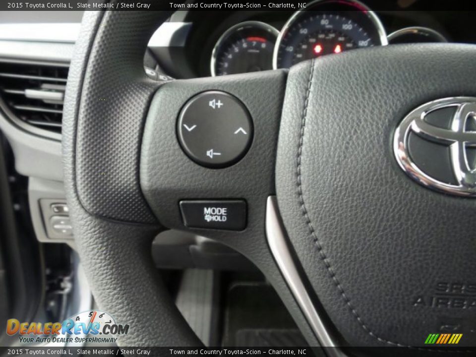 2015 Toyota Corolla L Slate Metallic / Steel Gray Photo #26