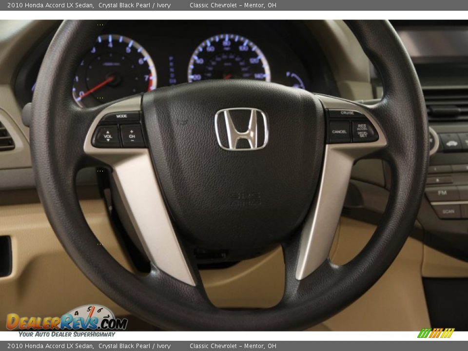 2010 Honda Accord LX Sedan Crystal Black Pearl / Ivory Photo #6