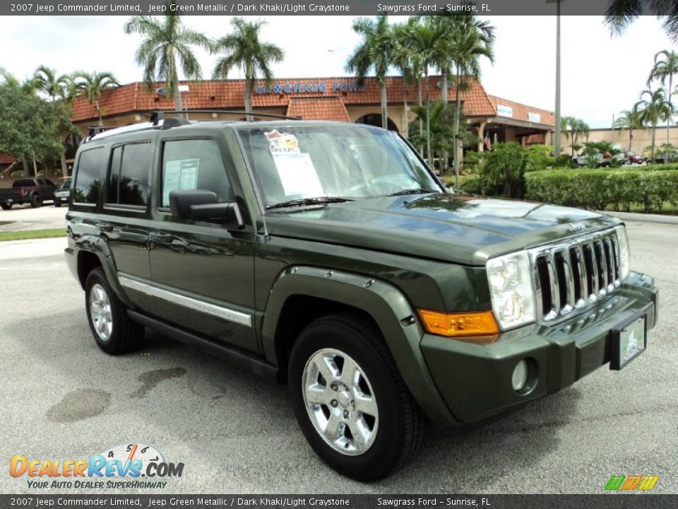 2007 Jeep Commander Limited Jeep Green Metallic / Dark Khaki/Light Graystone Photo #1