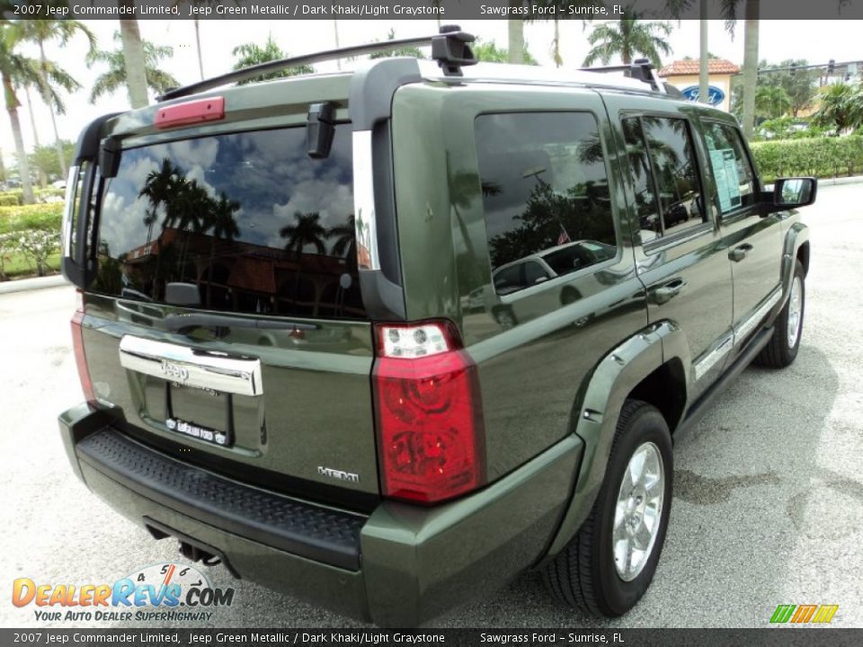 2007 Jeep Commander Limited Jeep Green Metallic / Dark Khaki/Light Graystone Photo #6