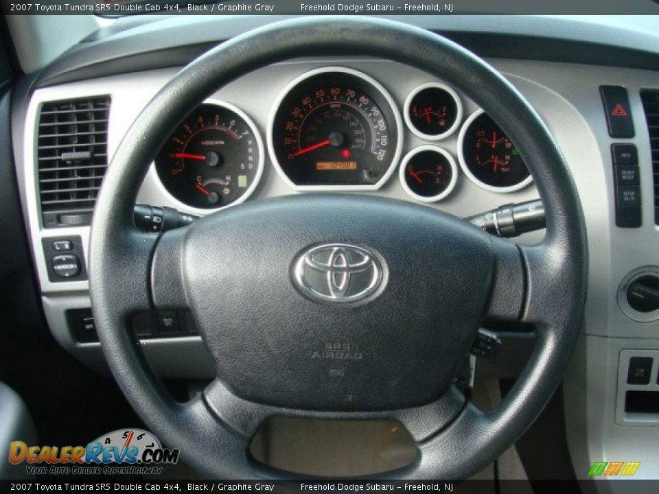 2007 Toyota Tundra SR5 Double Cab 4x4 Black / Graphite Gray Photo #16