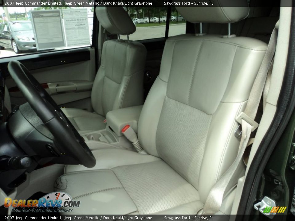 2007 Jeep Commander Limited Jeep Green Metallic / Dark Khaki/Light Graystone Photo #20