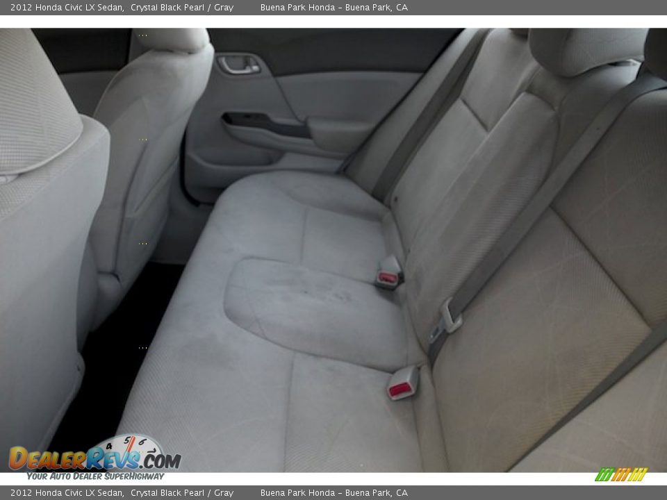 2012 Honda Civic LX Sedan Crystal Black Pearl / Gray Photo #4