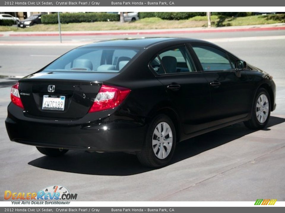 2012 Honda Civic LX Sedan Crystal Black Pearl / Gray Photo #11