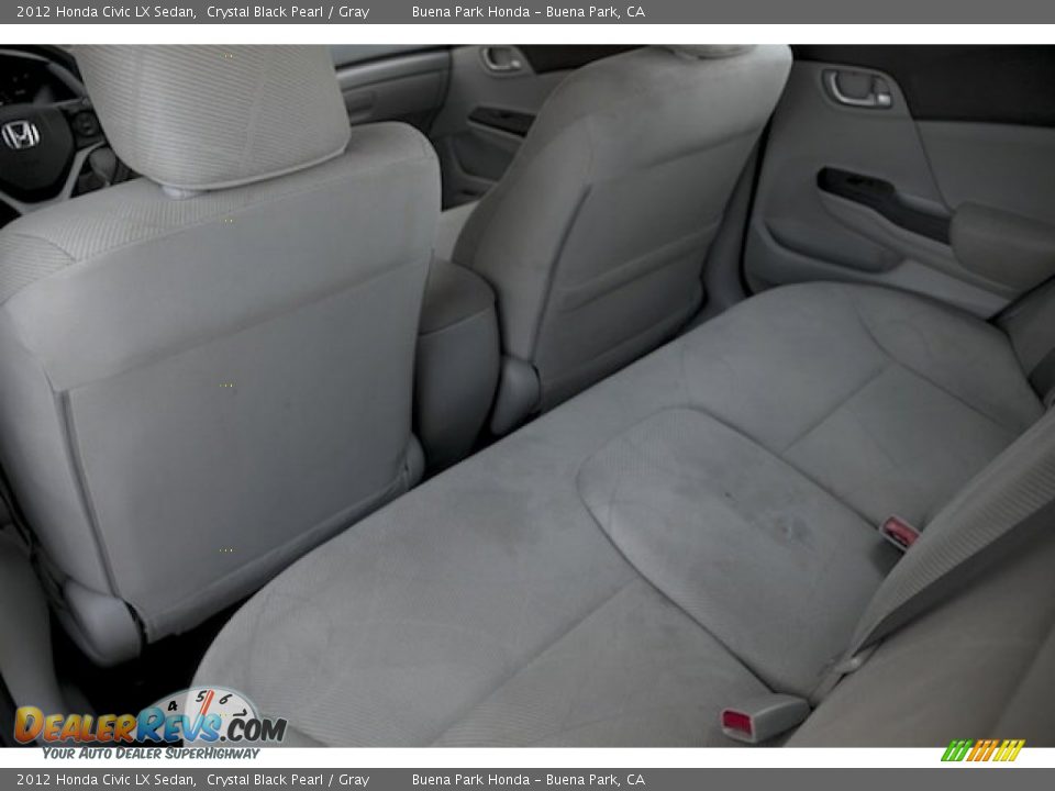 2012 Honda Civic LX Sedan Crystal Black Pearl / Gray Photo #15