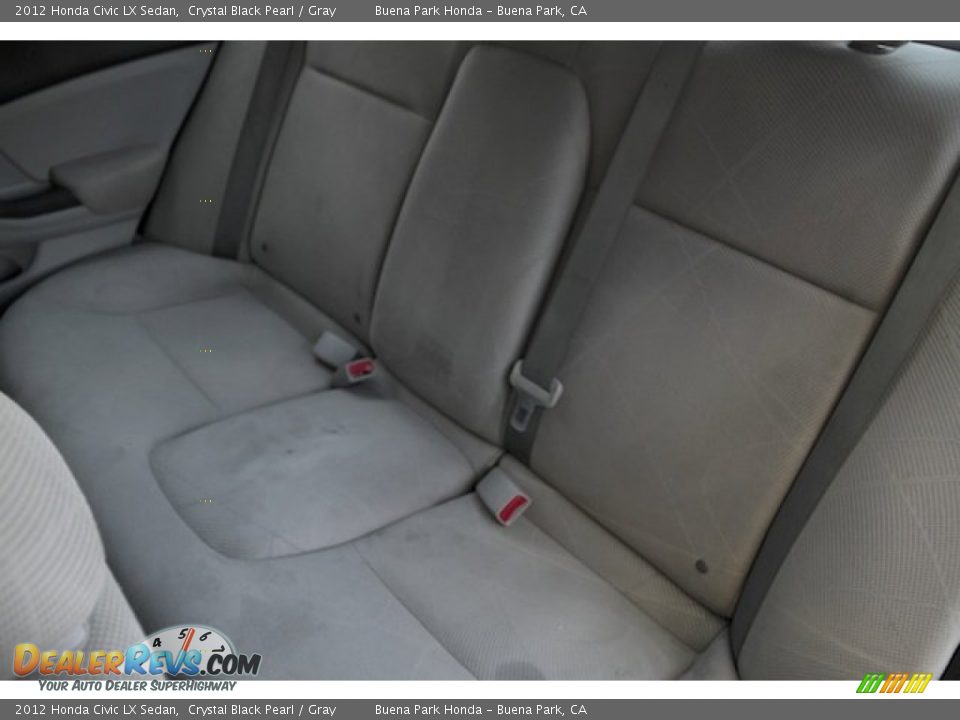 2012 Honda Civic LX Sedan Crystal Black Pearl / Gray Photo #16