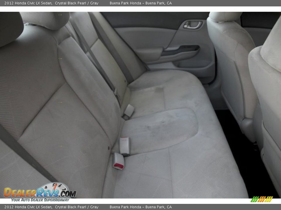 2012 Honda Civic LX Sedan Crystal Black Pearl / Gray Photo #17