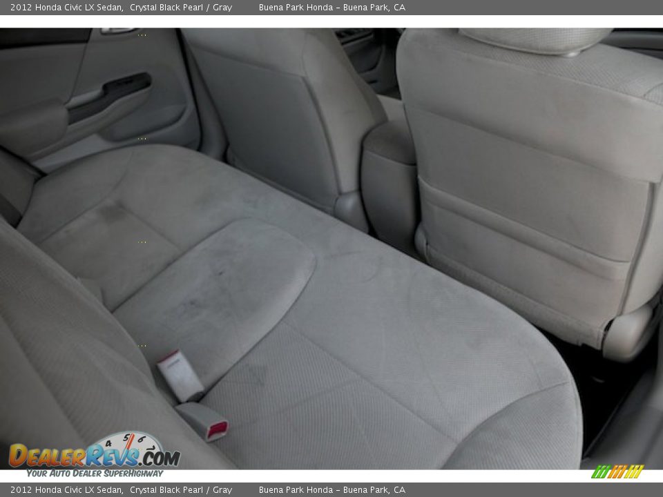 2012 Honda Civic LX Sedan Crystal Black Pearl / Gray Photo #18