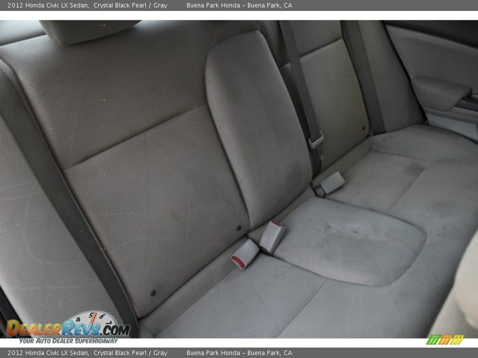 2012 Honda Civic LX Sedan Crystal Black Pearl / Gray Photo #19