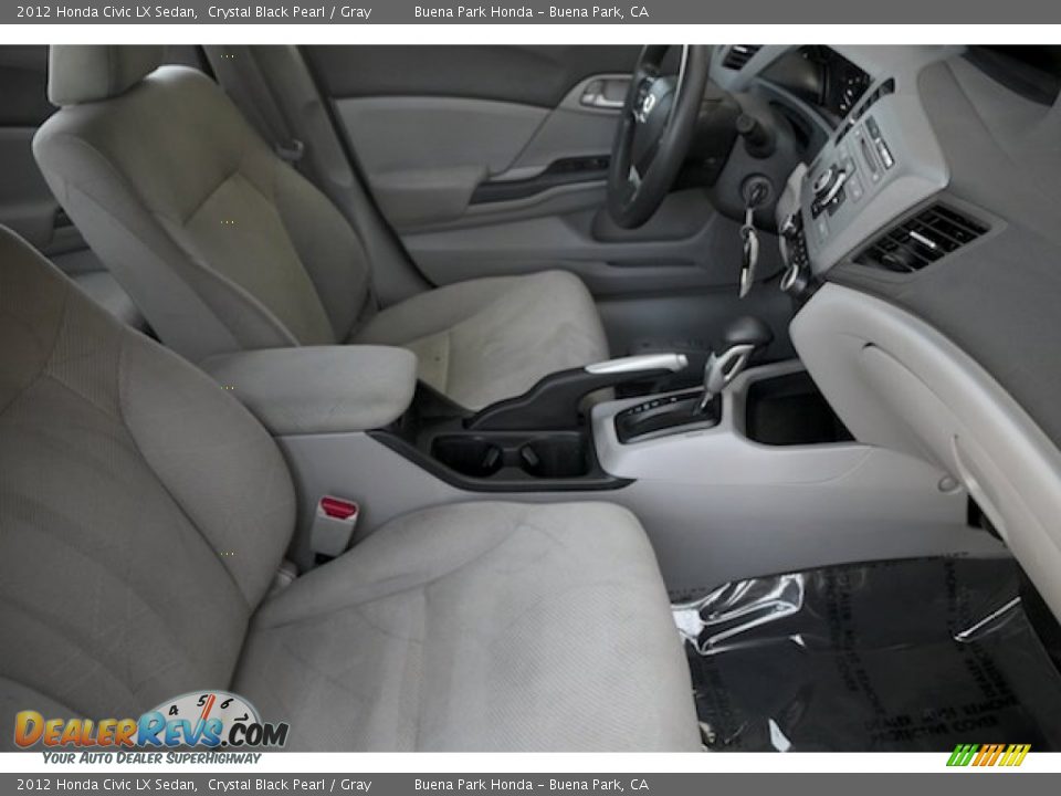 2012 Honda Civic LX Sedan Crystal Black Pearl / Gray Photo #20