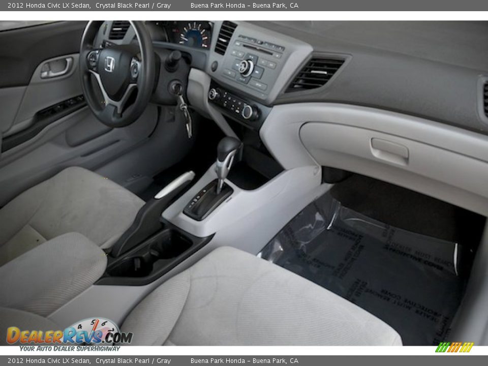 2012 Honda Civic LX Sedan Crystal Black Pearl / Gray Photo #21