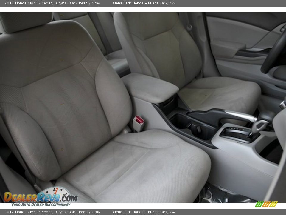 2012 Honda Civic LX Sedan Crystal Black Pearl / Gray Photo #22
