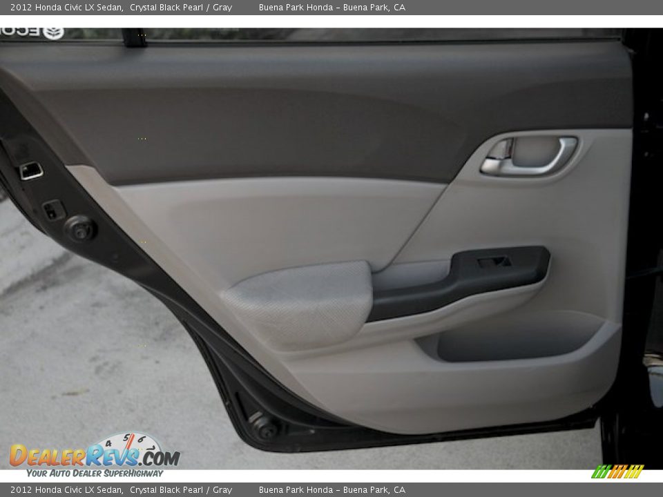 2012 Honda Civic LX Sedan Crystal Black Pearl / Gray Photo #25
