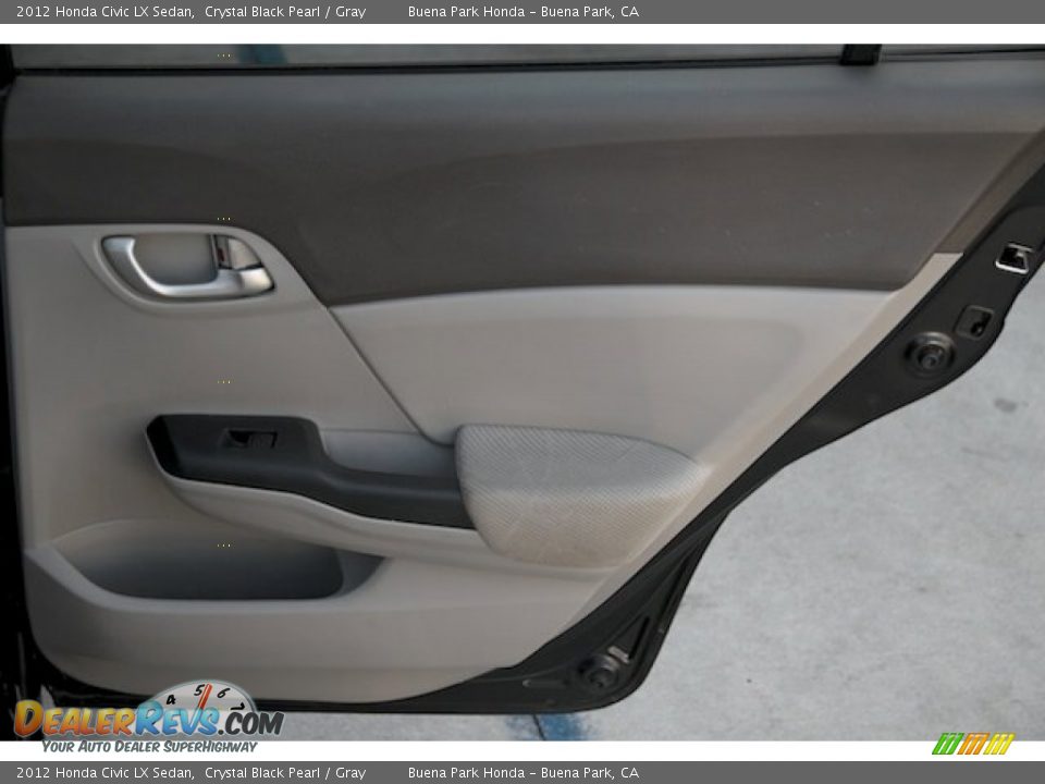 2012 Honda Civic LX Sedan Crystal Black Pearl / Gray Photo #26