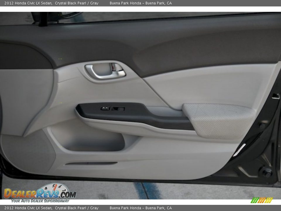 2012 Honda Civic LX Sedan Crystal Black Pearl / Gray Photo #27