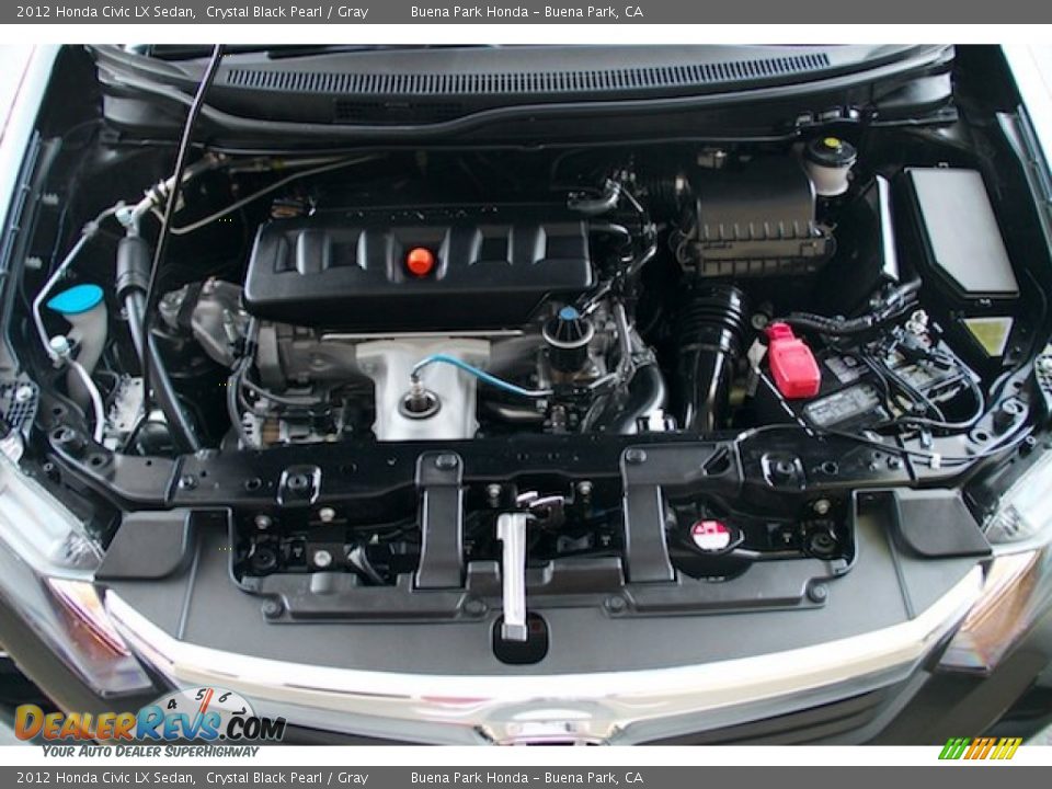2012 Honda Civic LX Sedan Crystal Black Pearl / Gray Photo #28