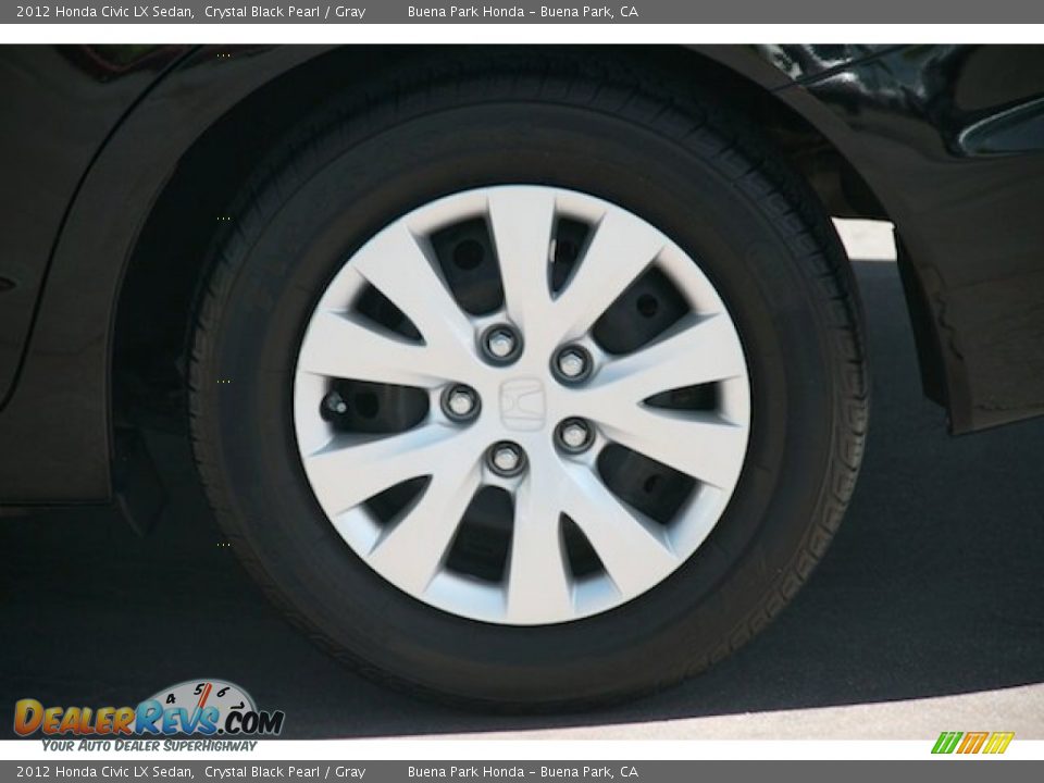 2012 Honda Civic LX Sedan Crystal Black Pearl / Gray Photo #29