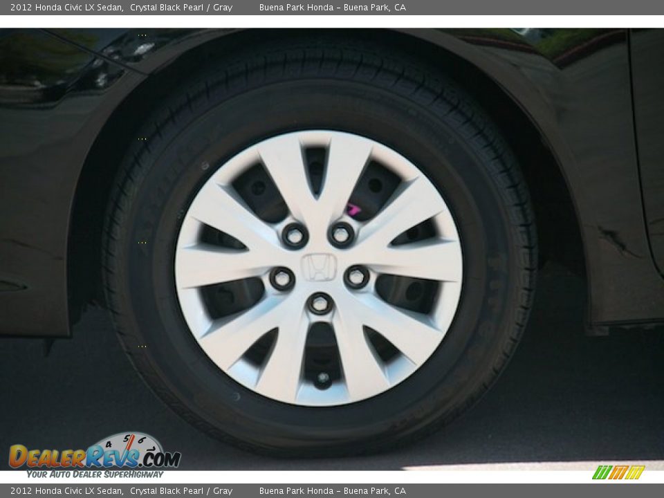 2012 Honda Civic LX Sedan Crystal Black Pearl / Gray Photo #30