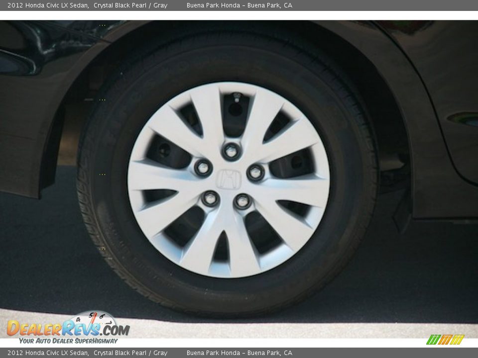 2012 Honda Civic LX Sedan Crystal Black Pearl / Gray Photo #32