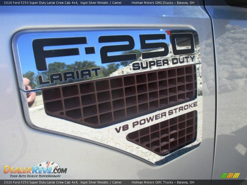 2010 Ford F250 Super Duty Lariat Crew Cab 4x4 Ingot Silver Metallic / Camel Photo #4