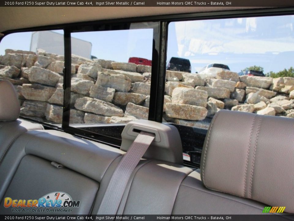 2010 Ford F250 Super Duty Lariat Crew Cab 4x4 Ingot Silver Metallic / Camel Photo #27