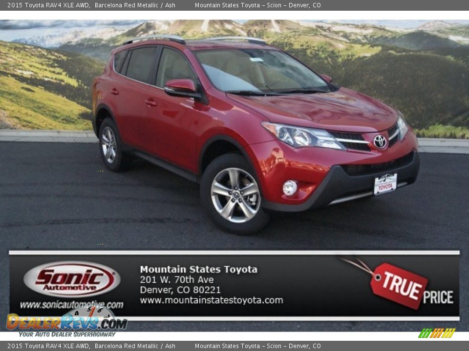 2015 Toyota RAV4 XLE AWD Barcelona Red Metallic / Ash Photo #1