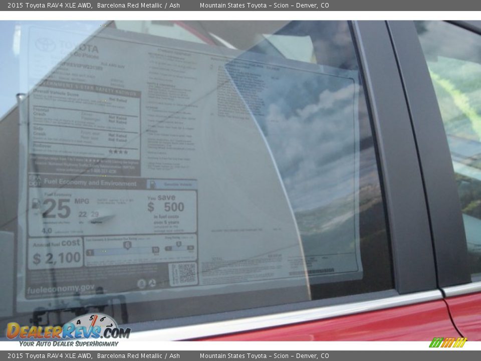 2015 Toyota RAV4 XLE AWD Barcelona Red Metallic / Ash Photo #10