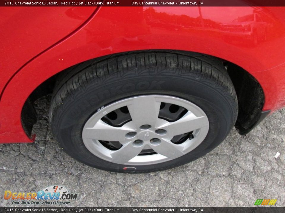 2015 Chevrolet Sonic LS Sedan Red Hot / Jet Black/Dark Titanium Photo #3