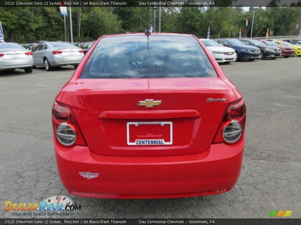 2015 Chevrolet Sonic LS Sedan Red Hot / Jet Black/Dark Titanium Photo #5