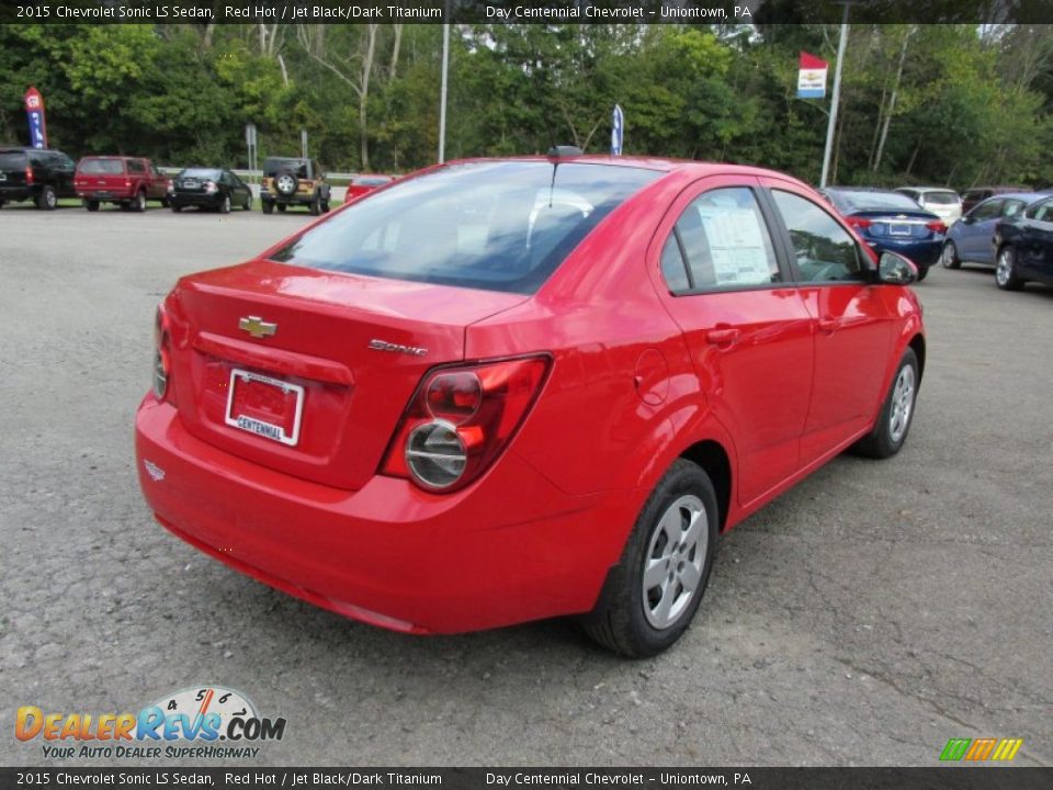 2015 Chevrolet Sonic LS Sedan Red Hot / Jet Black/Dark Titanium Photo #6
