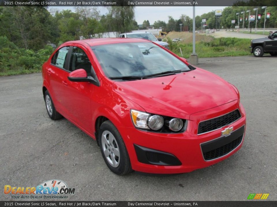 2015 Chevrolet Sonic LS Sedan Red Hot / Jet Black/Dark Titanium Photo #8