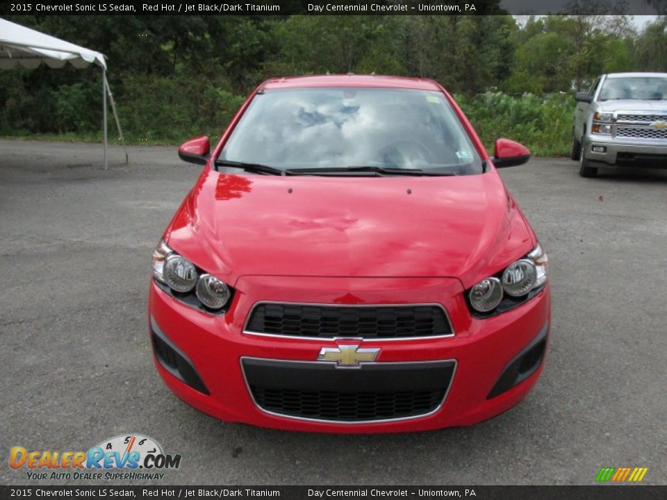 2015 Chevrolet Sonic LS Sedan Red Hot / Jet Black/Dark Titanium Photo #9