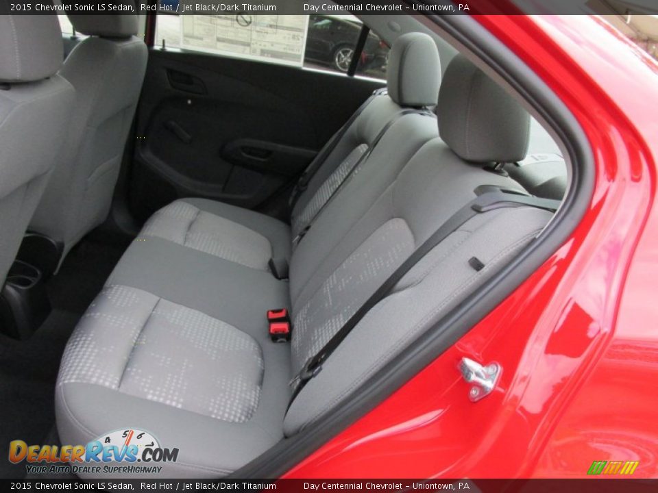 2015 Chevrolet Sonic LS Sedan Red Hot / Jet Black/Dark Titanium Photo #13