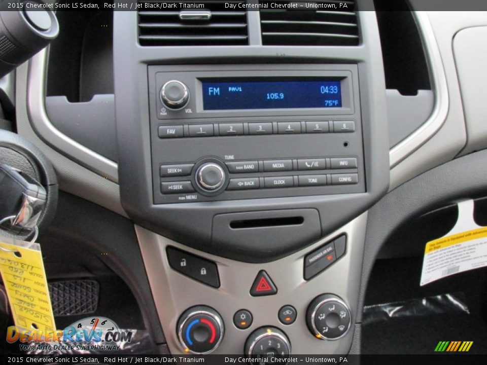 2015 Chevrolet Sonic LS Sedan Red Hot / Jet Black/Dark Titanium Photo #16