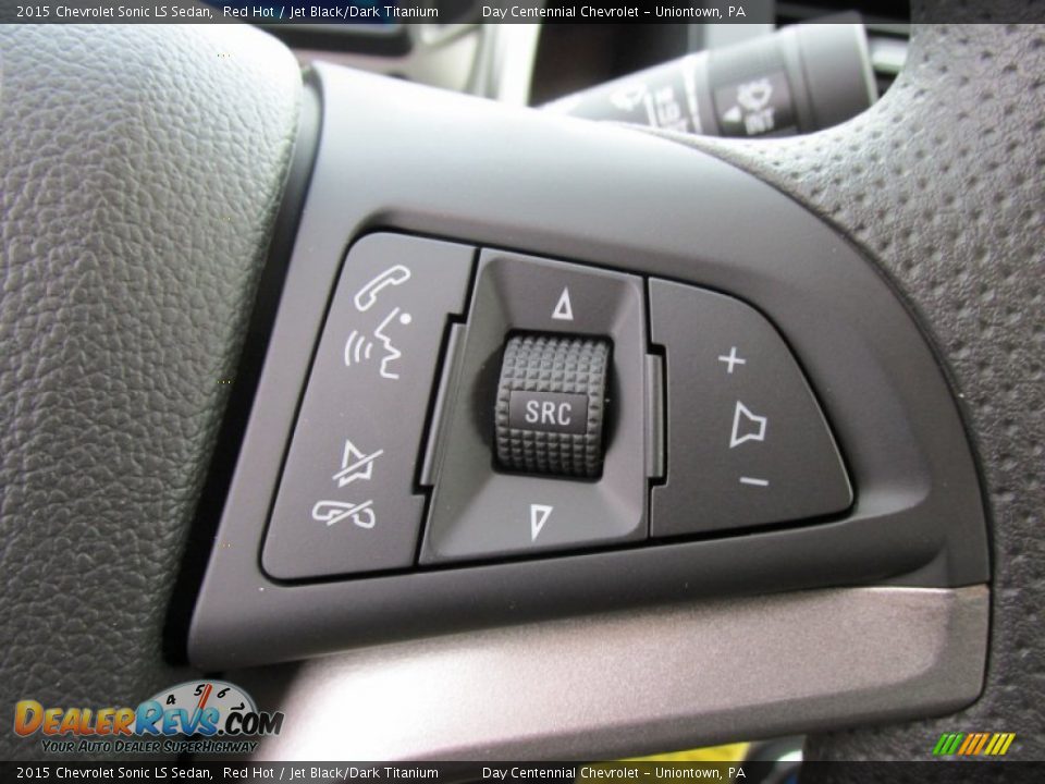 2015 Chevrolet Sonic LS Sedan Red Hot / Jet Black/Dark Titanium Photo #17