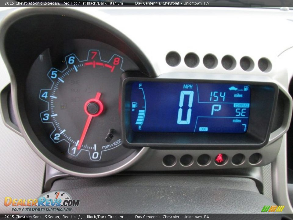 2015 Chevrolet Sonic LS Sedan Red Hot / Jet Black/Dark Titanium Photo #20