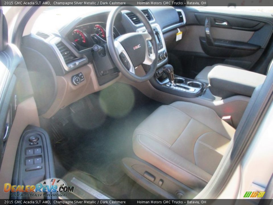 2015 GMC Acadia SLT AWD Champagne Silver Metallic / Dark Cashmere Photo #5