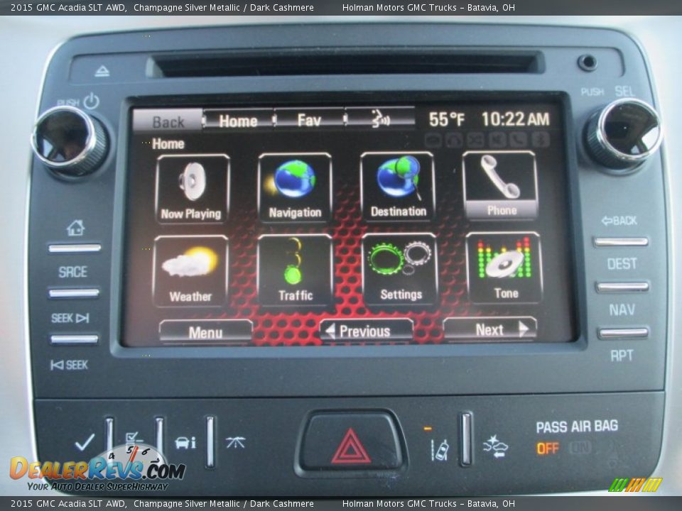 2015 GMC Acadia SLT AWD Champagne Silver Metallic / Dark Cashmere Photo #8