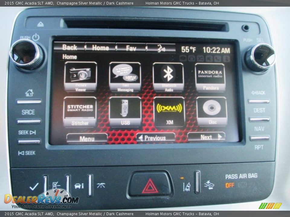 2015 GMC Acadia SLT AWD Champagne Silver Metallic / Dark Cashmere Photo #9