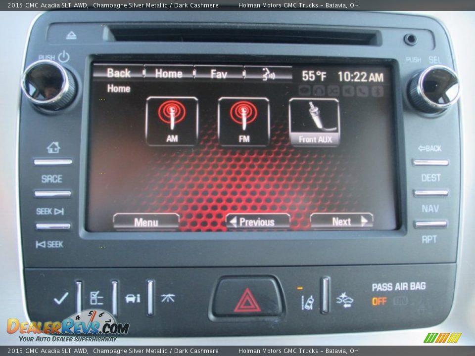 2015 GMC Acadia SLT AWD Champagne Silver Metallic / Dark Cashmere Photo #10