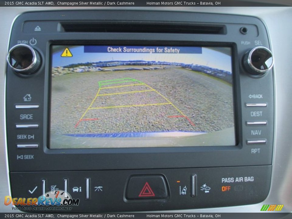 2015 GMC Acadia SLT AWD Champagne Silver Metallic / Dark Cashmere Photo #13