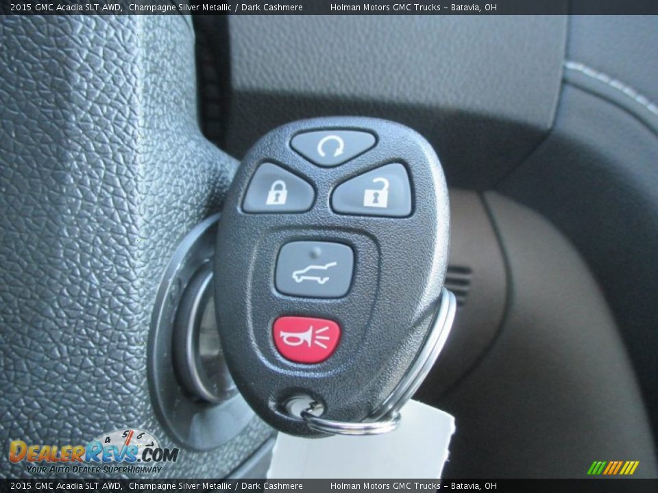 2015 GMC Acadia SLT AWD Champagne Silver Metallic / Dark Cashmere Photo #16