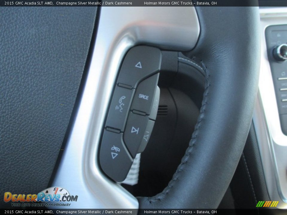 2015 GMC Acadia SLT AWD Champagne Silver Metallic / Dark Cashmere Photo #17