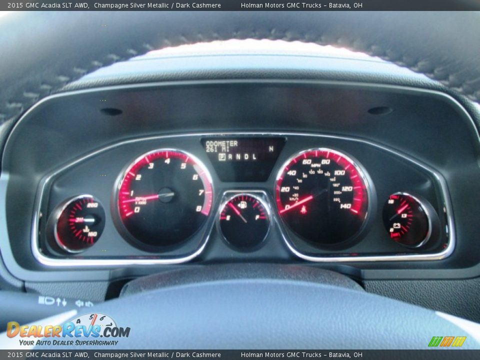 2015 GMC Acadia SLT AWD Champagne Silver Metallic / Dark Cashmere Photo #19