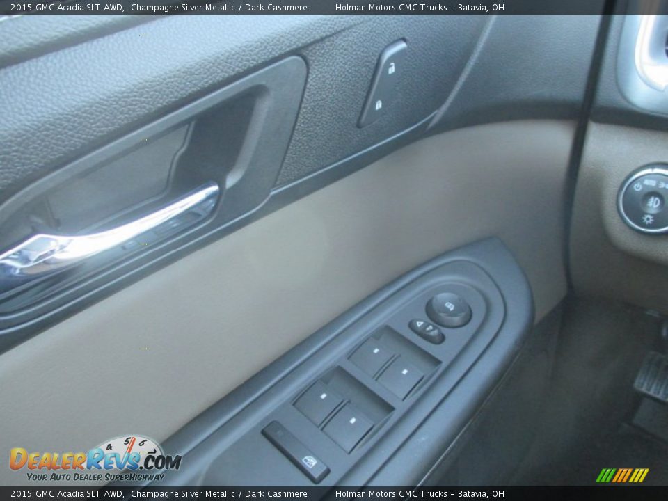 2015 GMC Acadia SLT AWD Champagne Silver Metallic / Dark Cashmere Photo #20