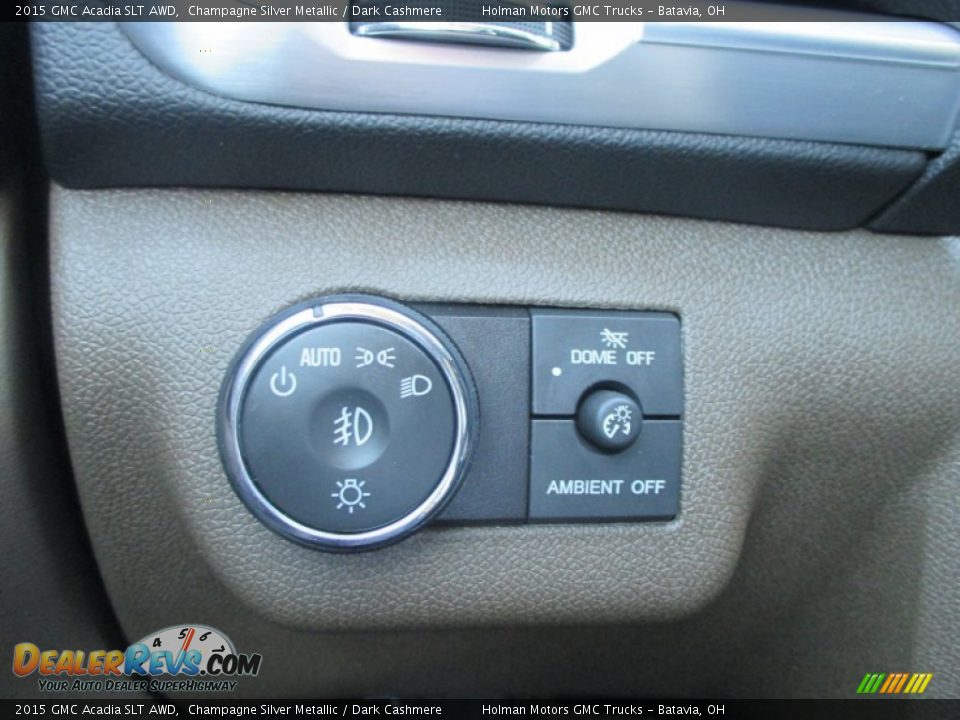 2015 GMC Acadia SLT AWD Champagne Silver Metallic / Dark Cashmere Photo #21