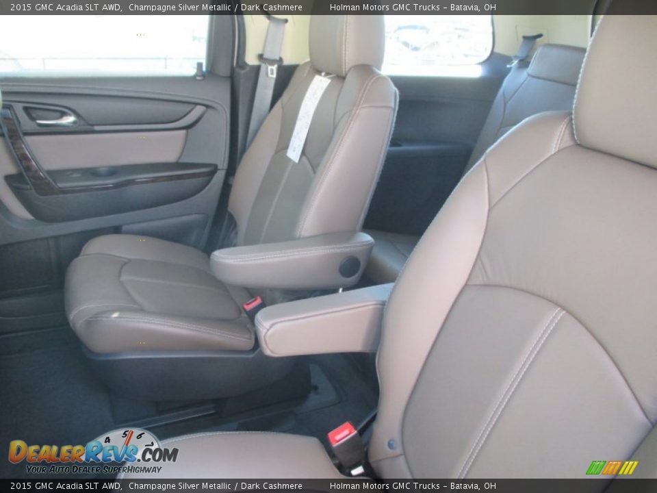 2015 GMC Acadia SLT AWD Champagne Silver Metallic / Dark Cashmere Photo #27