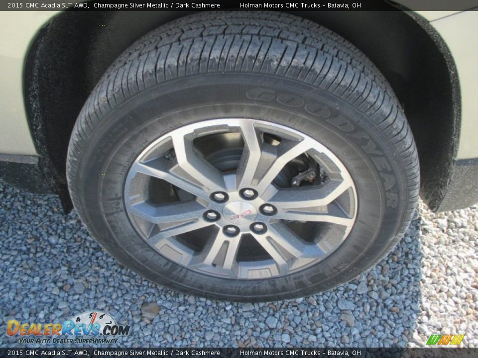 2015 GMC Acadia SLT AWD Champagne Silver Metallic / Dark Cashmere Photo #28