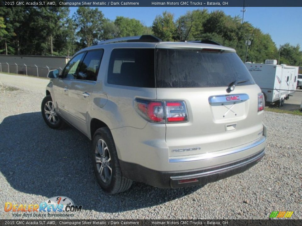 2015 GMC Acadia SLT AWD Champagne Silver Metallic / Dark Cashmere Photo #29
