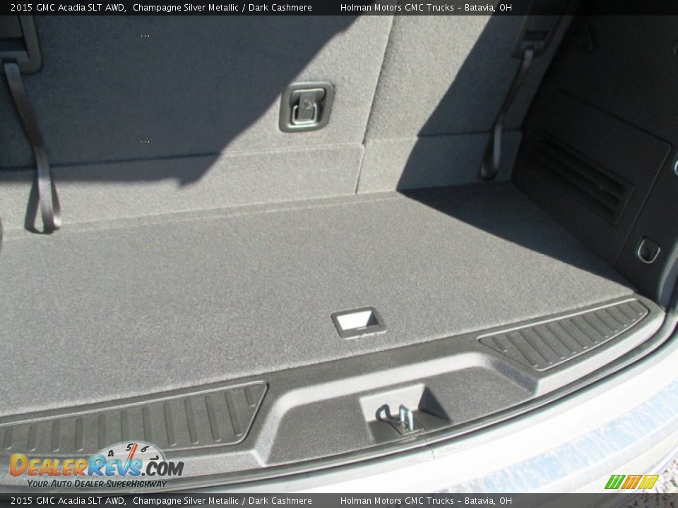 2015 GMC Acadia SLT AWD Champagne Silver Metallic / Dark Cashmere Photo #32